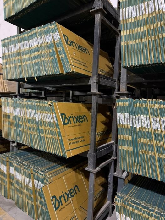 Brixen Ceramica tile boxes ready for packing